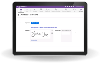 Electronic Signature Add-Ons - Quickbase Signatures